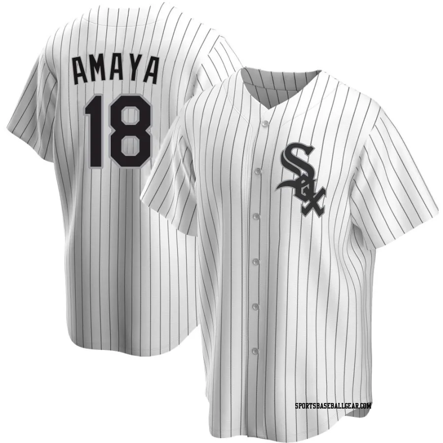 Jacob Amaya Youth Chicago White Sox White Replica Home Jersey