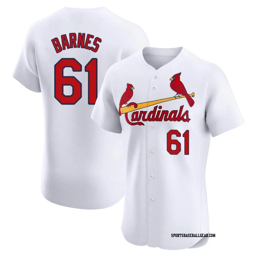 Jacob Barnes Men's St. Louis Cardinals White Elite Home Jersey