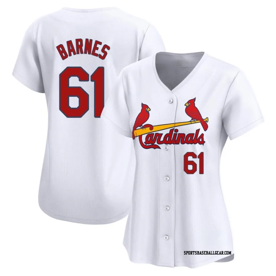 Jacob Barnes Women's St. Louis Cardinals White Limited Home Jersey