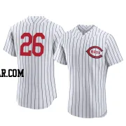 Jacob Hurtubise Men's Cincinnati Reds White Authentic 2022 Field Of Dreams Jersey