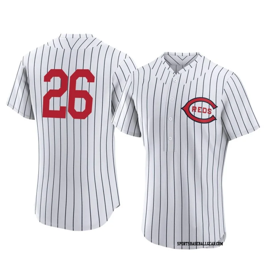 Jacob Hurtubise Men's Cincinnati Reds White Authentic 2022 Field Of Dreams Jersey