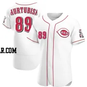 Jacob Hurtubise Men's Cincinnati Reds White Authentic Home Jersey