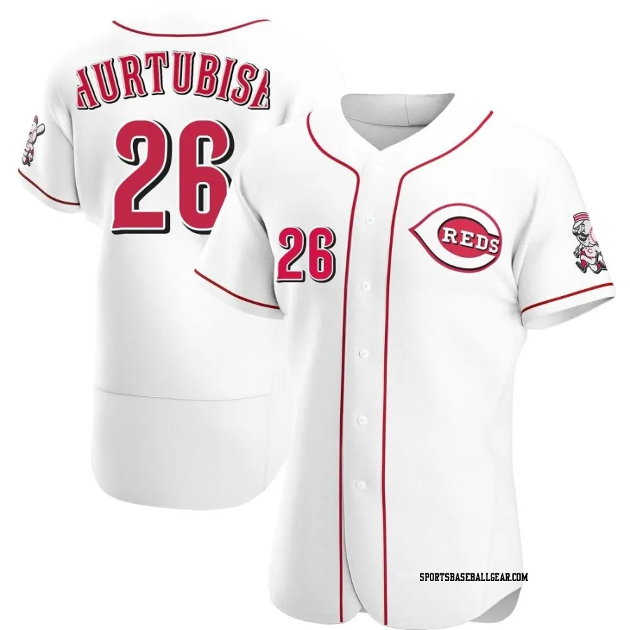 Jacob Hurtubise Men's Cincinnati Reds White Authentic Home Jersey