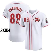 Jacob Hurtubise Men's Cincinnati Reds White Elite Home Jersey