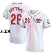 Jacob Hurtubise Men's Cincinnati Reds White Elite Home Jersey