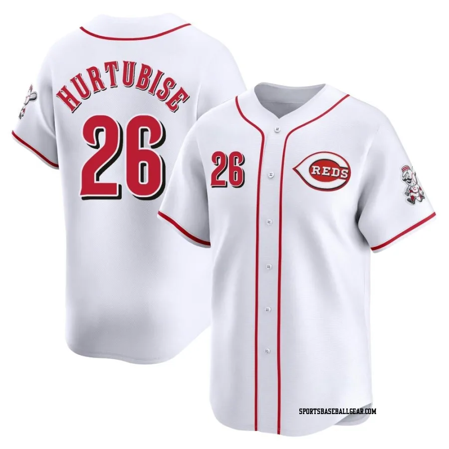 Jacob Hurtubise Men's Cincinnati Reds White Limited Home Jersey