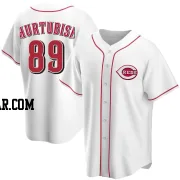 Jacob Hurtubise Men's Cincinnati Reds White Replica Home Jersey