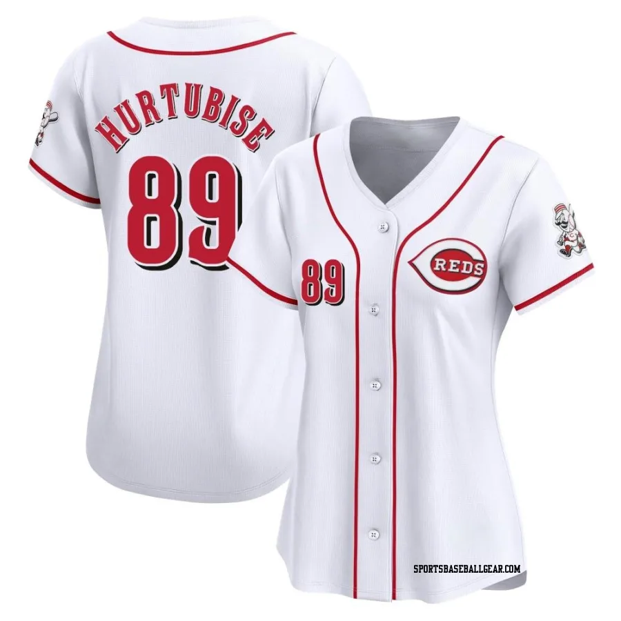 Jacob Hurtubise Women's Cincinnati Reds White Limited Home Jersey