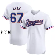 Jacob Latz Men's Texas Rangers Gold Elite White 2024 Collection Jersey