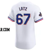 Jacob Latz Men's Texas Rangers Gold Elite White 2024 Collection Jersey