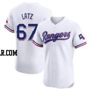 Jacob Latz Men's Texas Rangers White Elite Home Jersey