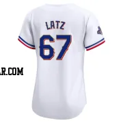 Jacob Latz Women's Texas Rangers Gold Limited White 2024 Collection Jersey