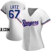 Jacob Latz Women's Texas Rangers White Authentic Home Jersey