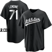 Jacob Lemoine Men's Oakland Athletics Black/White Replica Jersey