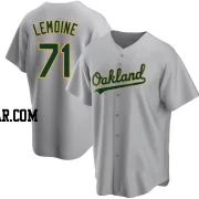 Jacob Lemoine Men's Oakland Athletics Gray Replica Road Jersey