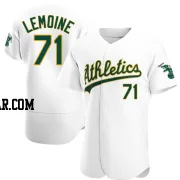 Jacob Lemoine Men's Oakland Athletics White Authentic Home Jersey