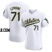 Jacob Lemoine Men's Oakland Athletics White Elite Home Jersey