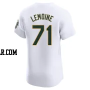 Jacob Lemoine Men's Oakland Athletics White Elite Home Jersey