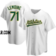 Jacob Lemoine Men's Oakland Athletics White Replica Home Jersey