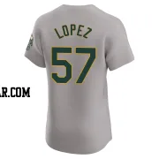 Jacob Lopez Men's Oakland Athletics Gray Elite Road Jersey