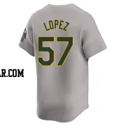 Jacob Lopez Men's Oakland Athletics Gray Limited Away Jersey