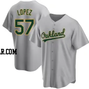 Jacob Lopez Men's Oakland Athletics Gray Replica Road Jersey