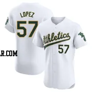 Jacob Lopez Men's Oakland Athletics White Elite Home Jersey