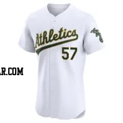 Jacob Lopez Men's Oakland Athletics White Elite Home Jersey