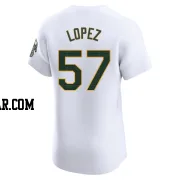 Jacob Lopez Men's Oakland Athletics White Elite Home Jersey