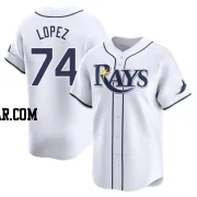 Jacob Lopez Men's Tampa Bay Rays White Limited Home Jersey