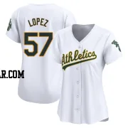 Jacob Lopez Women's Oakland Athletics White Limited Home Jersey