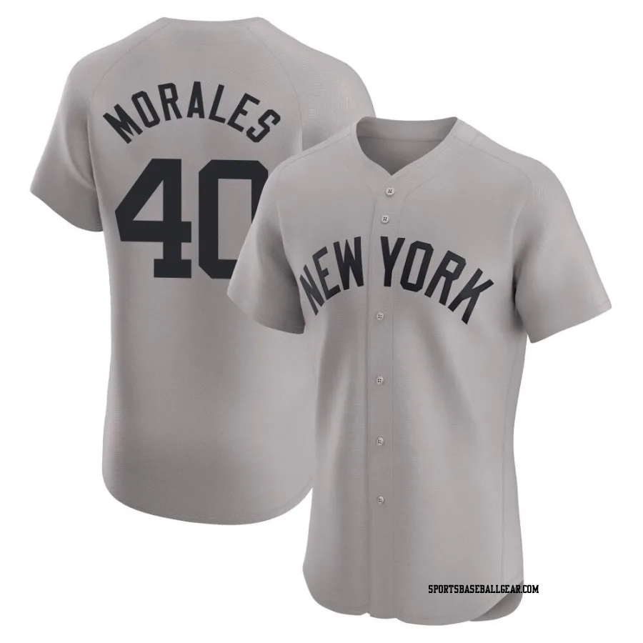 Jacob Morales Men's New York Yankees Gray Elite Road Jersey