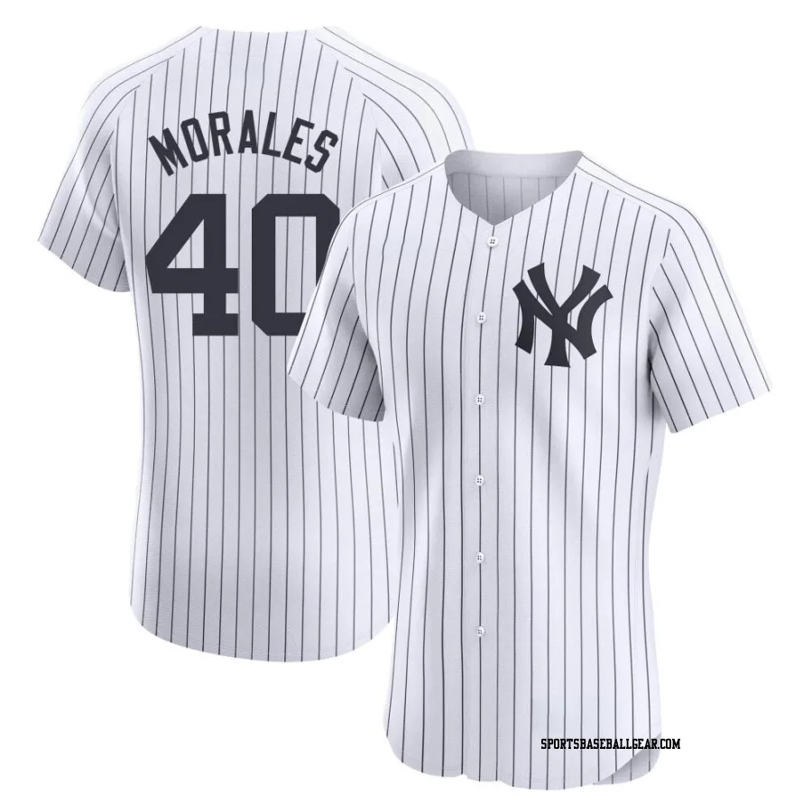 Jacob Morales Men's New York Yankees White Elite Home Jersey