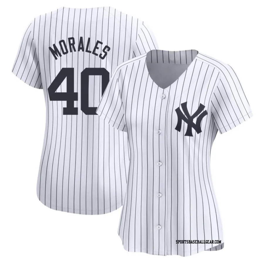 Jacob Morales Women's New York Yankees White Limited Yankee Home Jersey