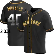 Jacob Morales Youth New York Yankees Black Golden Replica Alternate Jersey