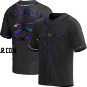 Jacob Stallings Men's Colorado Rockies Black Holographic Replica Alternate Jersey