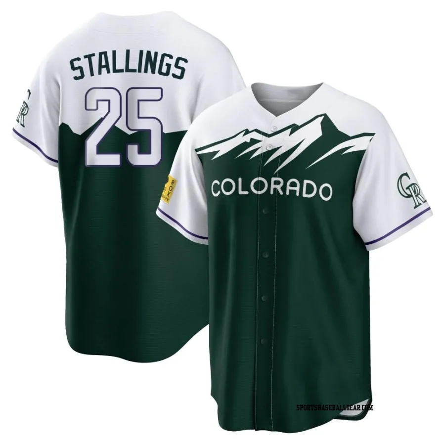 Jacob Stallings Men's Colorado Rockies Green Replica 2022 City Connect Jersey