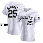 Jacob Stallings Men's Colorado Rockies White Elite Home Jersey