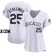 Jacob Stallings Women's Colorado Rockies White Limited Home Jersey