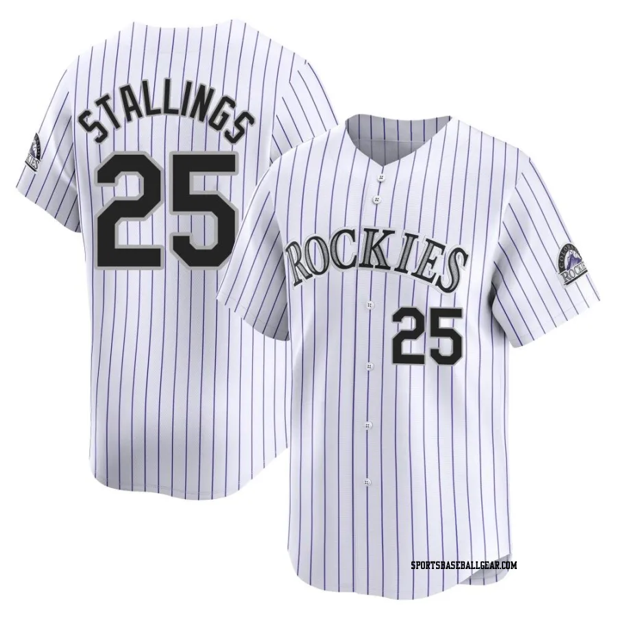 Jacob Stallings Youth Colorado Rockies White Limited Home Jersey