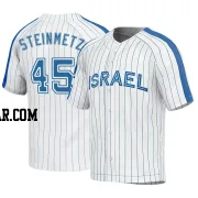 Jacob Steinmetz Men's Israel Baseball White Replica 2023 World Baseball Classic Jersey