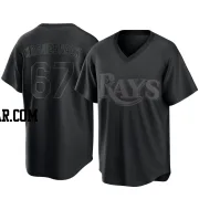 Jacob Waguespack Men's Tampa Bay Rays Black Replica Pitch Fashion Jersey