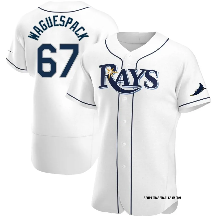 Jacob Waguespack Men's Tampa Bay Rays White Authentic Home Jersey