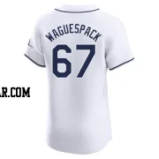 Jacob Waguespack Men's Tampa Bay Rays White Elite Home Jersey