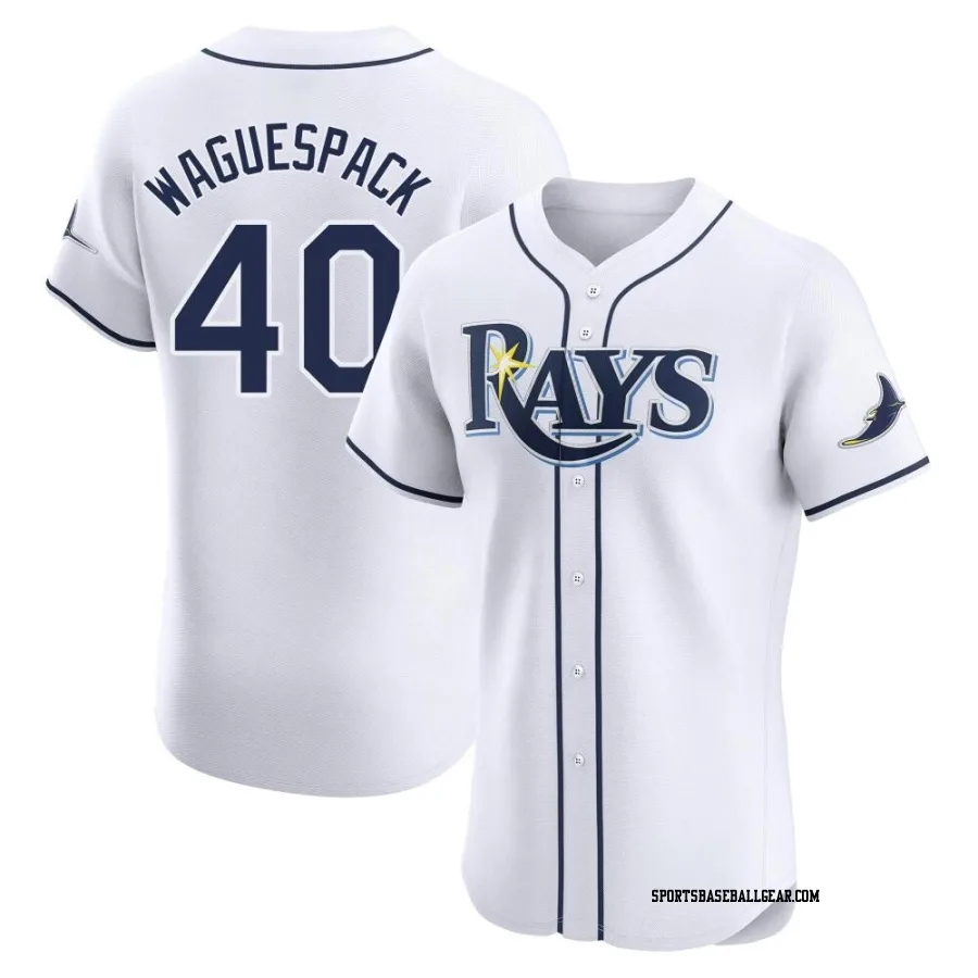 Jacob Waguespack Men's Tampa Bay Rays White Elite Home Jersey