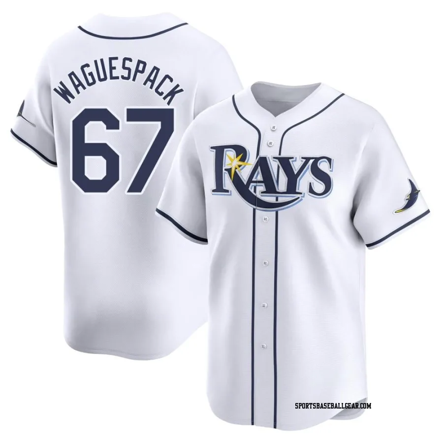 Jacob Waguespack Men's Tampa Bay Rays White Limited Home Jersey