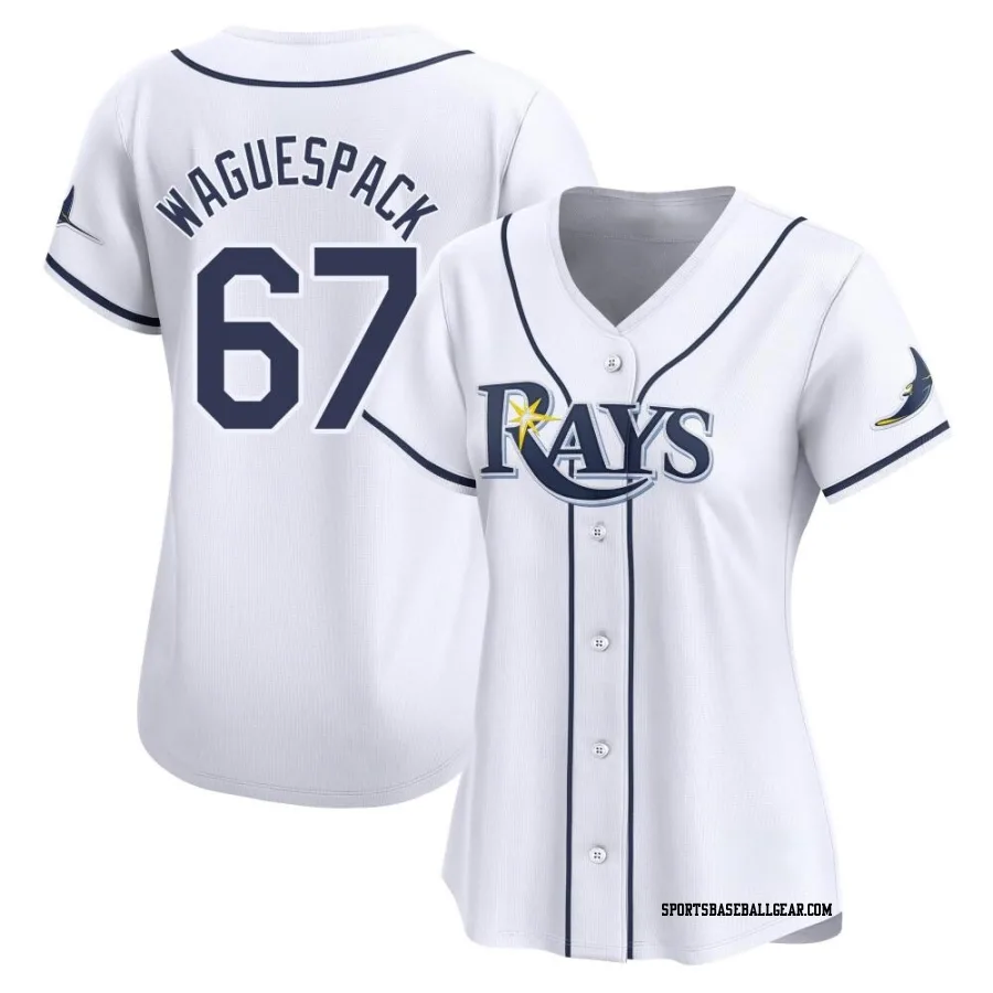 Jacob Waguespack Women's Tampa Bay Rays White Limited Home Jersey