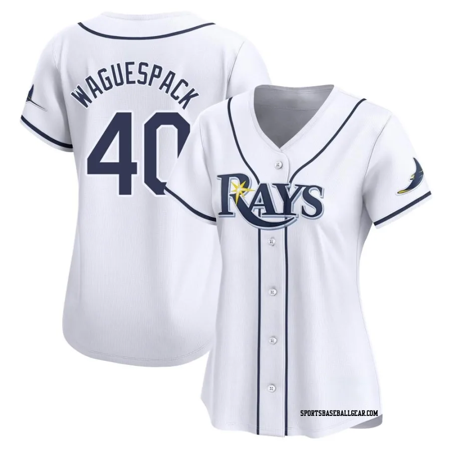 Jacob Waguespack Women's Tampa Bay Rays White Limited Home Jersey