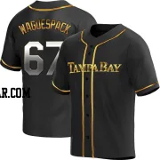 Jacob Waguespack Youth Tampa Bay Rays Black Golden Replica Alternate Jersey