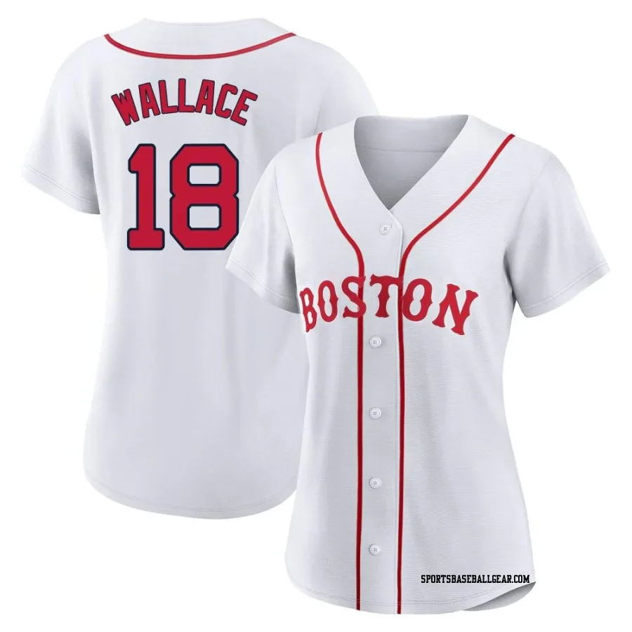 Jacob Wallace Women's Boston Red Sox White Authentic 2021 Patriots' Day Jersey